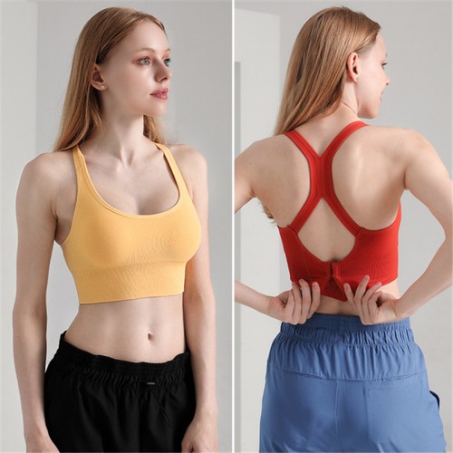 Adjustable sports underwear female fitness bra shockproof gathering running yoga gyms running bra